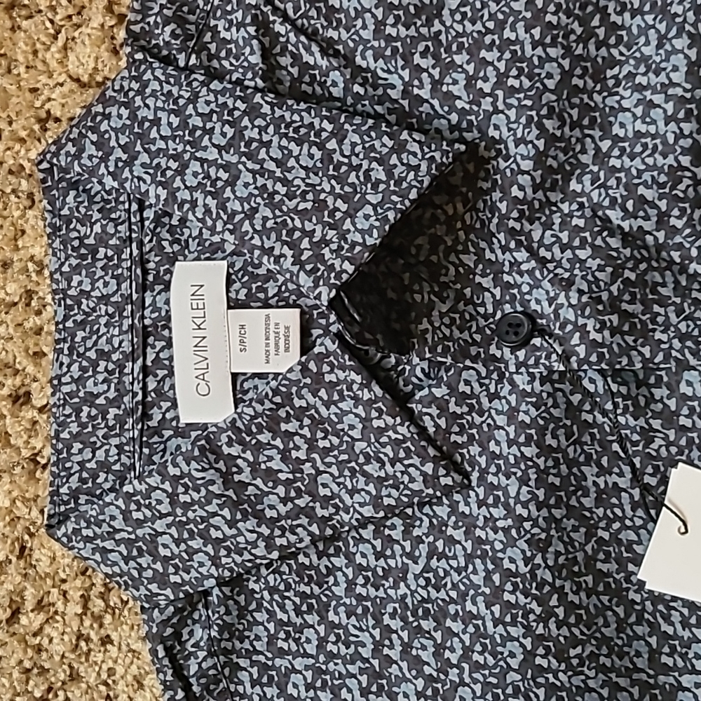 Calvin Klein stretch cotton long-sleeve dress shirt - Picture 1 of 14